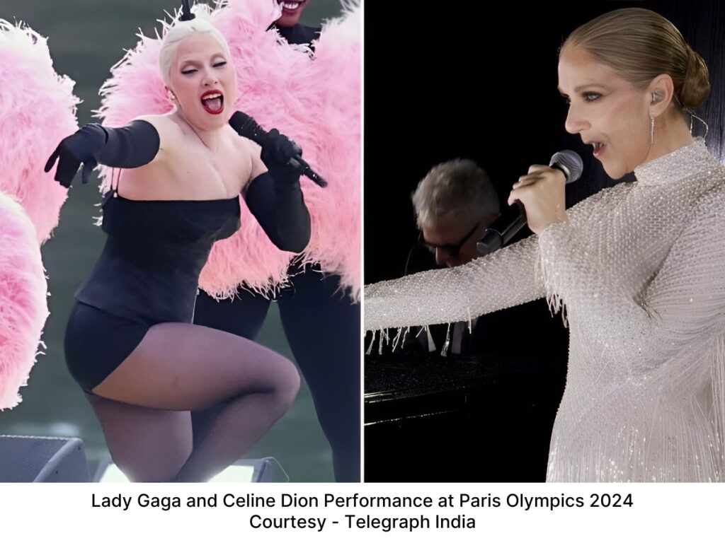 lady gaga and celine dion at paris olympics 2024 - manhattan